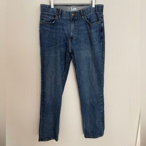 Lee Men's Straight Taper Fit Blue Jeans Size 36x32